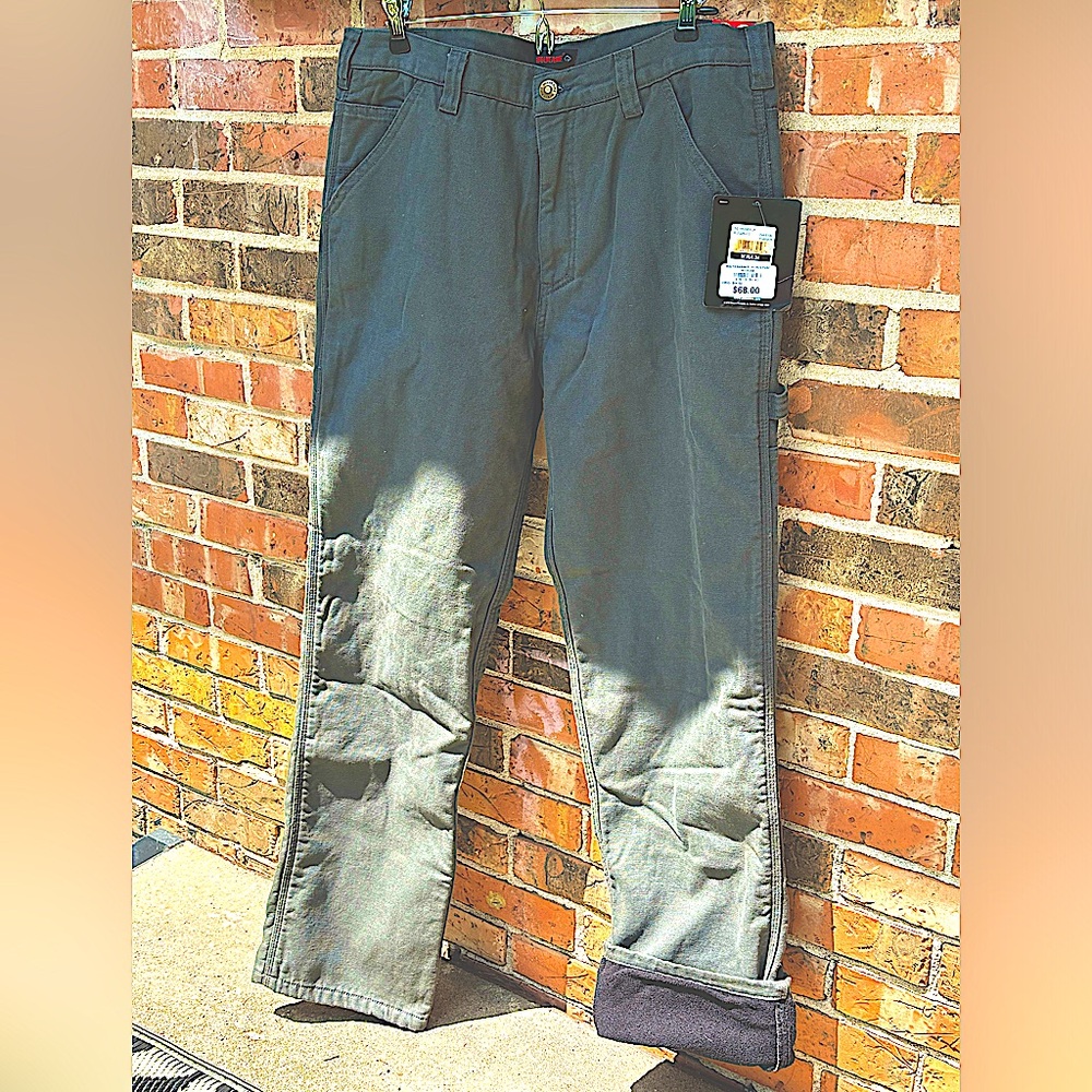Wolverine Hammer Loop Fleece Lined Pant Wide Legs,Traditional Fit Men’s 36 by 34